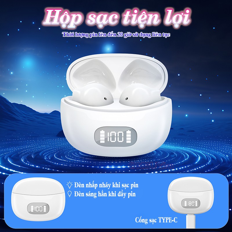 Tai nghe trợ thính không dây hộp sạc tiện lợi FUNMIC EN-IA102B