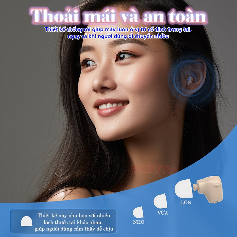Tai nghe trợ thính không dây thoải mái an toàn FUNMIC EN-IA102C