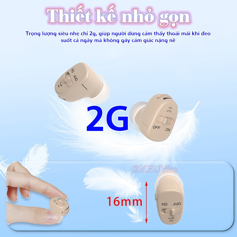 Tai nghe trợ thính không dây nhỏ gọn FUNMIC EN-IA102C