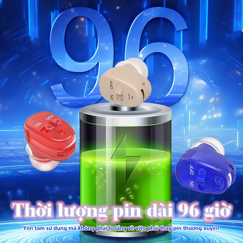 Tai nghe trợ thính không dây pin dài 96 giờ FUNMIC EN-IA102C