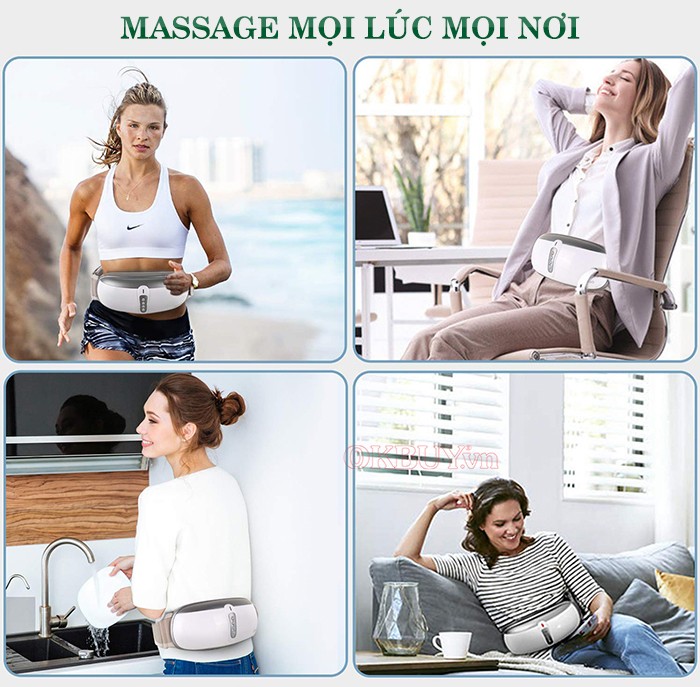 Sử dụng đai massage bụng ở mọi lúc mọi nơi và biết kết hợp với chế độ ăn uống lành mạnh