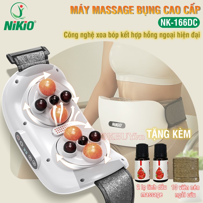 Máy massage bụng Nikio NK-166DC cao cấp tích hợp công nghệ sử dụng hiện đại