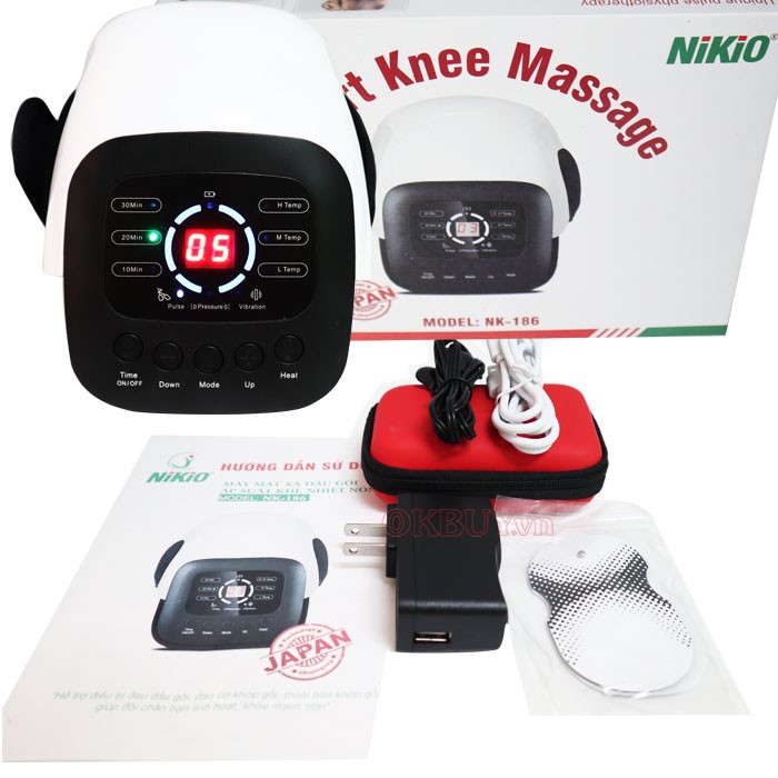 Máy massage đầu gối Nikio NK-168 được thiết kế đẹp mắt và trang bị đầy đủ công nghệ hiện đại