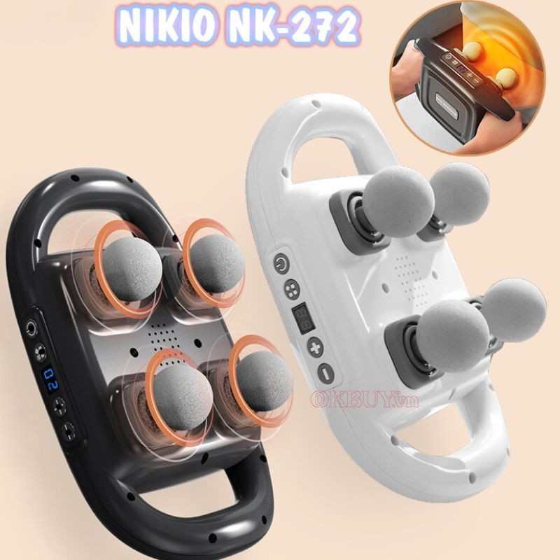 Nikio NK-272 là máy massage cho người đau xương khớp giá tốt với 4 đầu mát xa thông minh