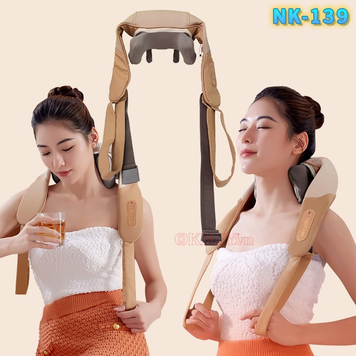 Máy matxa cổ vai gáy cao cấp Nikio NK-139 sử dụng động cơ 3D tiên tiến mang lại trải nghiệm xoa bóp chuyên nghiệp