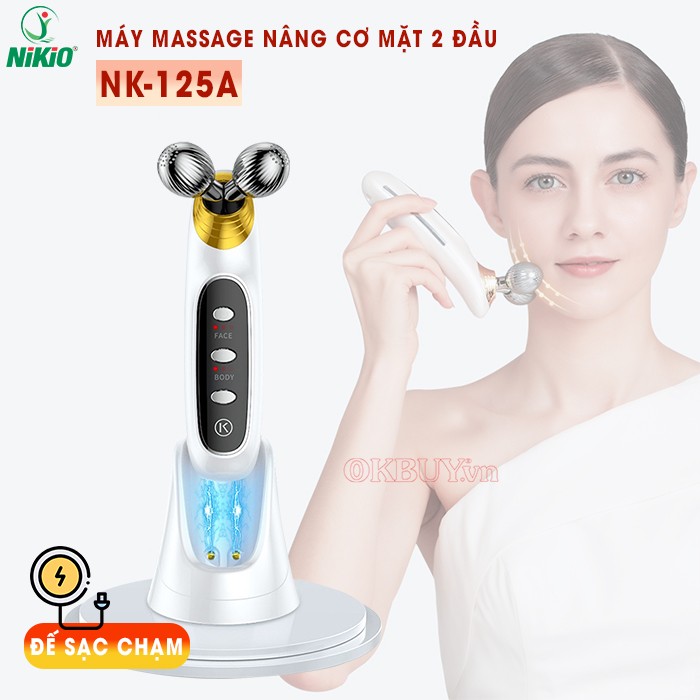 Máy nâng cơ mặt cầm tay Nikio NK-125 có thiết kế với cấu trúc con lăn chữ V, tạo nên góc vàng 70 độ dễ sử dụng