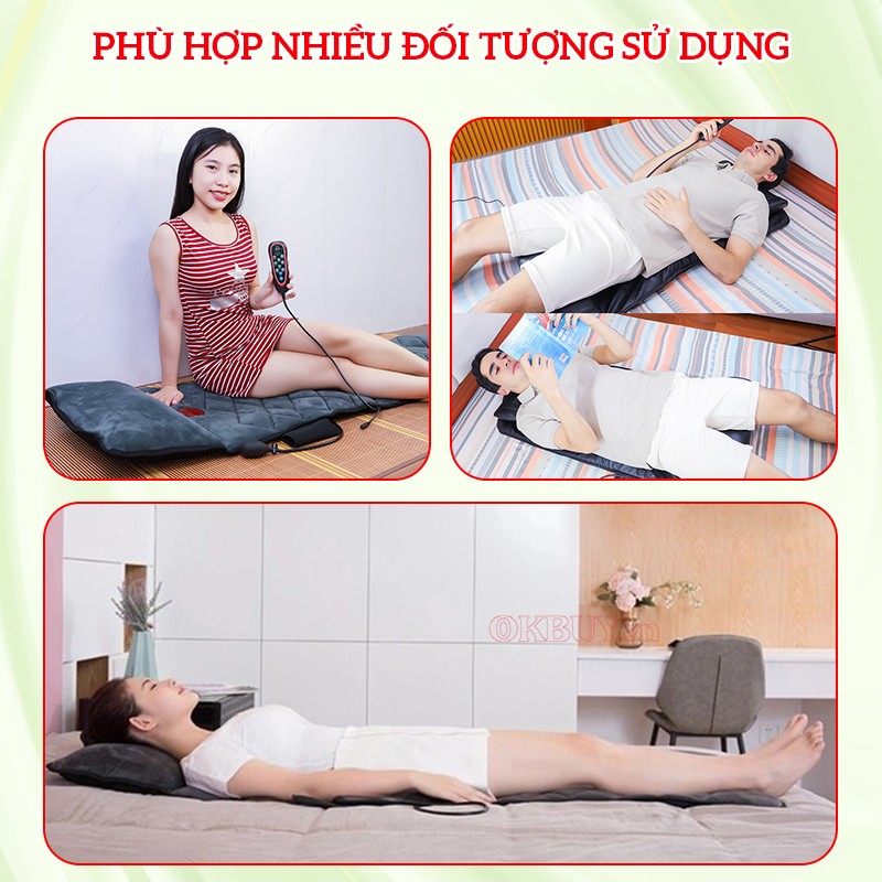 Nệm massage toàn thân Nikio phù hợp với nhiều đối tượng sử dụng