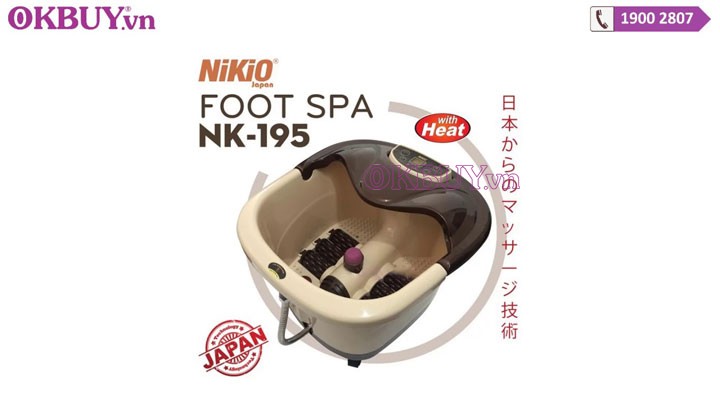  Bồn ngâm massage chân Nhật Bản Nikio NK-195 - 4in1