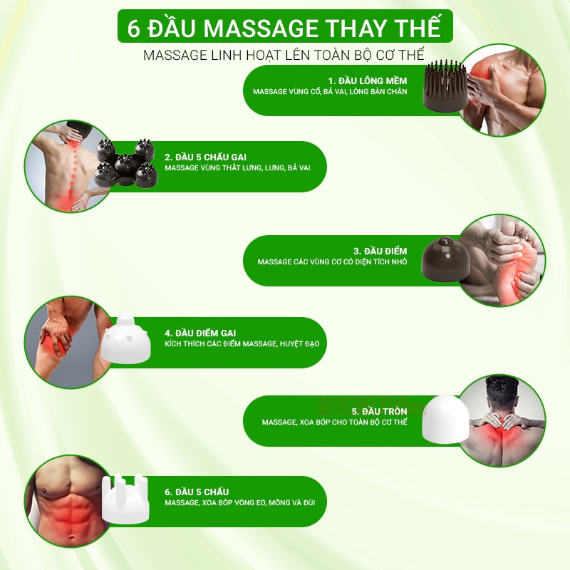 Chọn đầu massage phù hợp