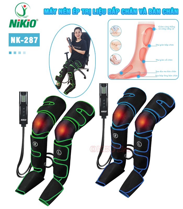 Máy nén ép trị liệu suy giãn tính mạch chân Nikio NK-287
