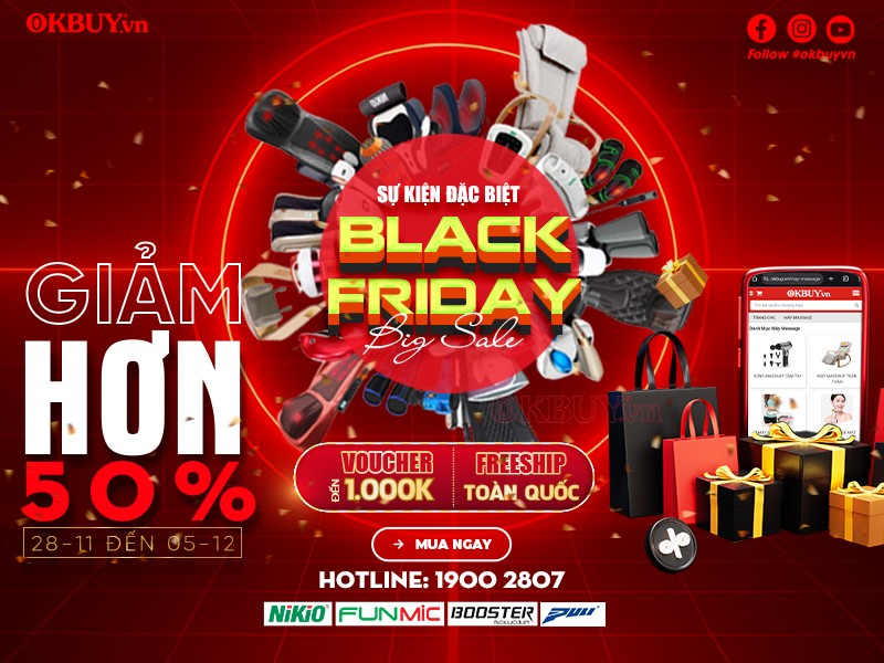 Vì sao chọn máy massage dịp Black Friday - Thanksgiving
