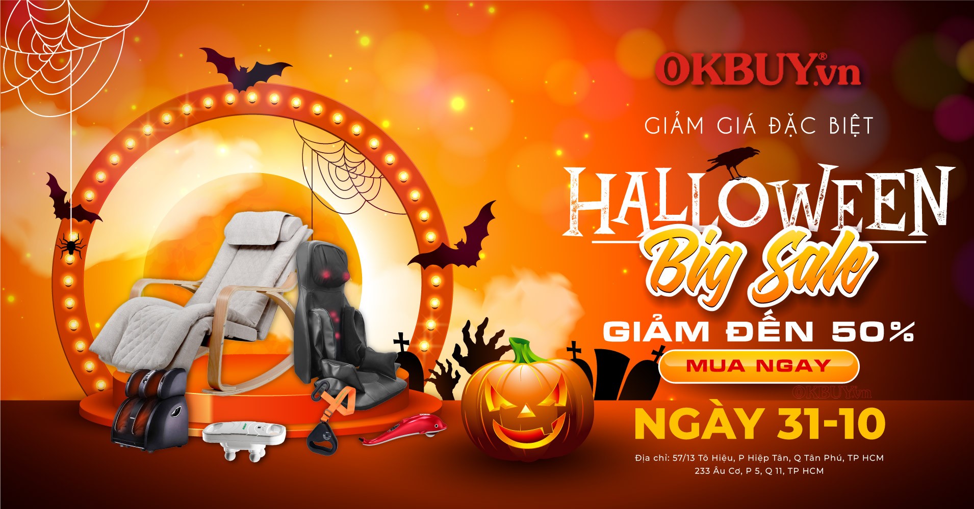Giảm giá máy massage ngày Halloween 31/10 – Giảm đến 50%