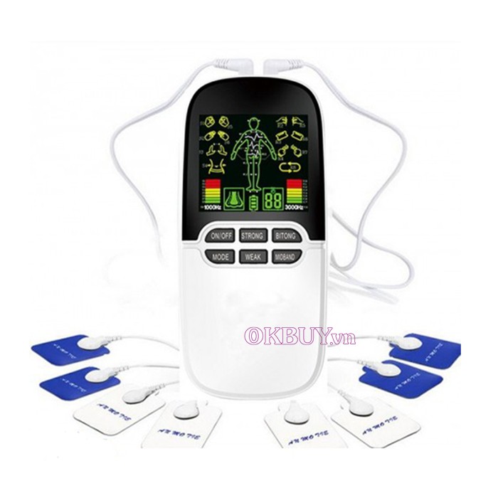 Máy massage xung điện 8 miếng dán đèn hồng ngoại JINGYAO JY-A818