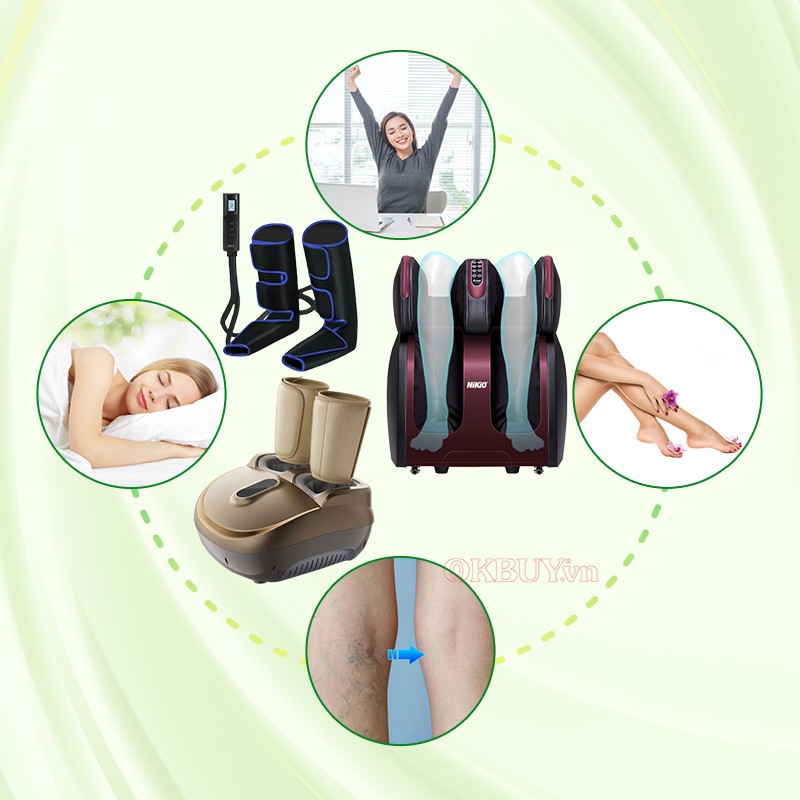 Lợi ích khi sử dụng máy massage chân Nikio cho người bị suy giãn tĩnh mạch