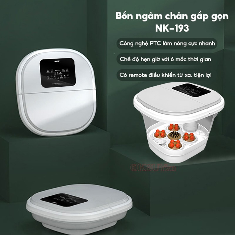 Bồn ngâm chân massage Nikio NK-193