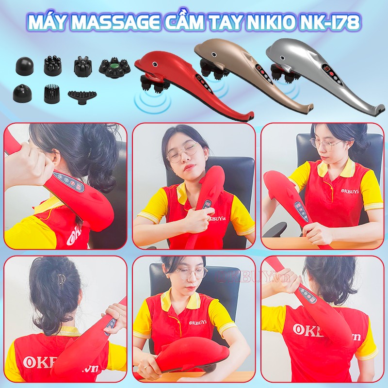 Video máy massage cầm tay Nikio NK-178