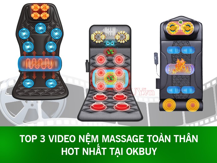 Video nệm massage toàn thân hot nhất tại OKBuy