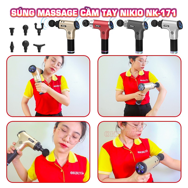 Video súng massage cầm tay Nikio NK-171