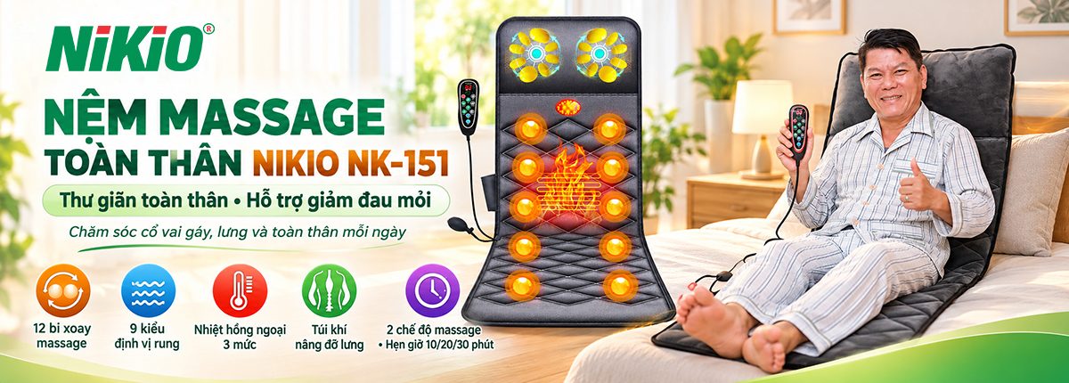 Nệm massage toàn thân Nikio NK-151