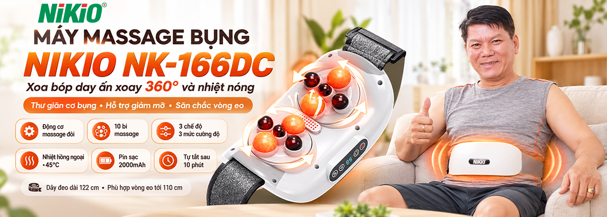 Máy massage bụng Nikio NK-166DC