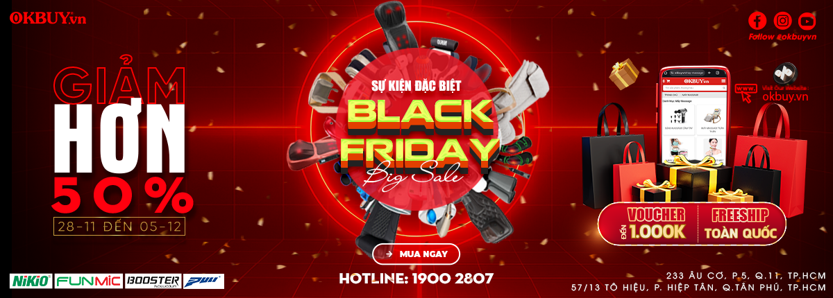 Chương trình khuyến mãi máy massage ngày Blackfriday 28-11