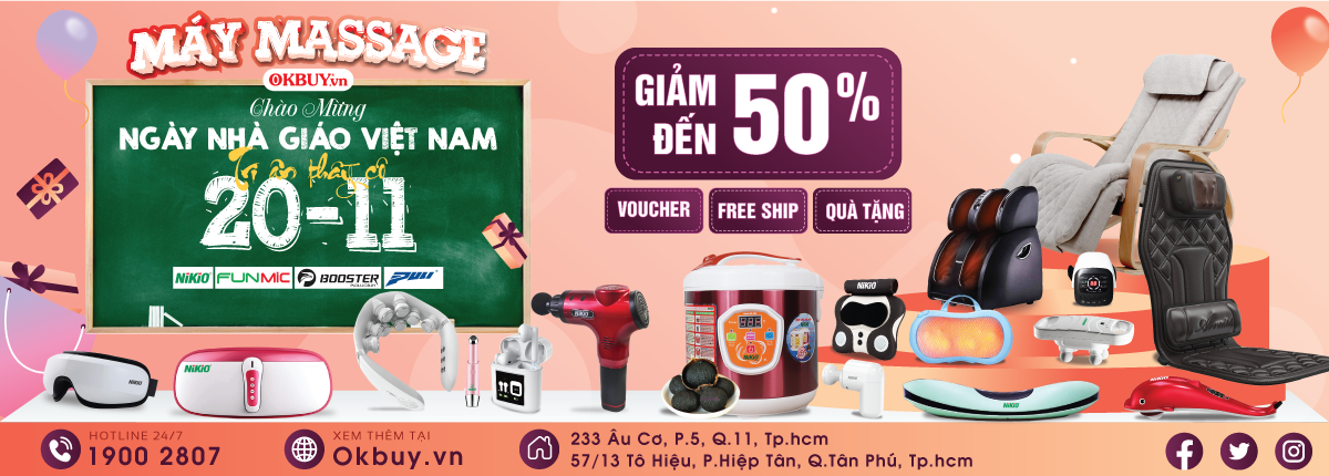 Chương trình giảm giá máy massage ngày nhà giáo việt nam 20-11
