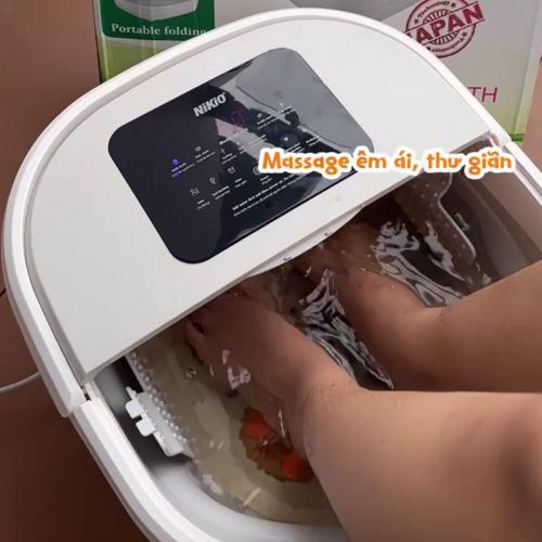 Video video tiktoker tuấn lê trải nghiệm bồn ngâm chân massage nikio nk-193