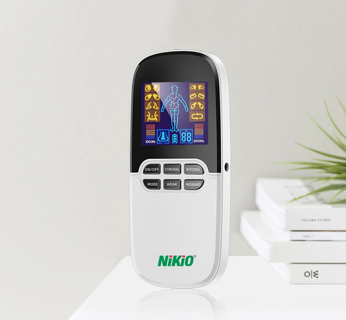 video máy massage xung điện 8 miếng dán nikio nk-102 - đèn hồng ngoại trị liệu mũi