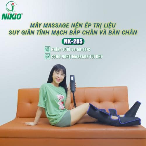 Giới thiệu Máy nén ép trị liệu suy giãn tĩnh mạch bắp chân và bàn chân Nikio NK-285 - Giảm đau nhúc và tê chân