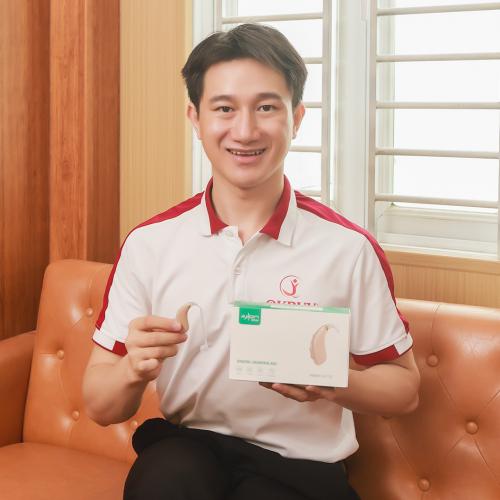video máy trợ thính đeo sau vành tai axon a-133 - dùng pin sạc 