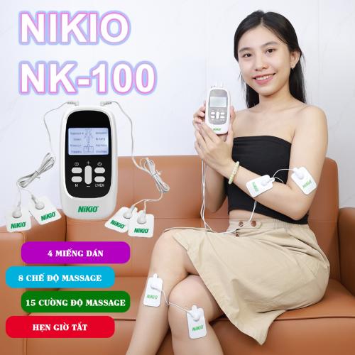 Video review máy massage xung điện nikio nk-100 có 4 miếng dán và pin sạc