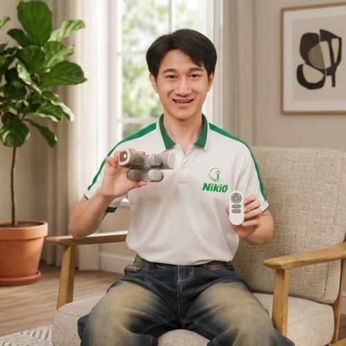 Máy massage cổ Nikio NK-130D - Xung điện EMS với 4 điện cực hỗ trợ giảm đau mỏi cổ vai gáy