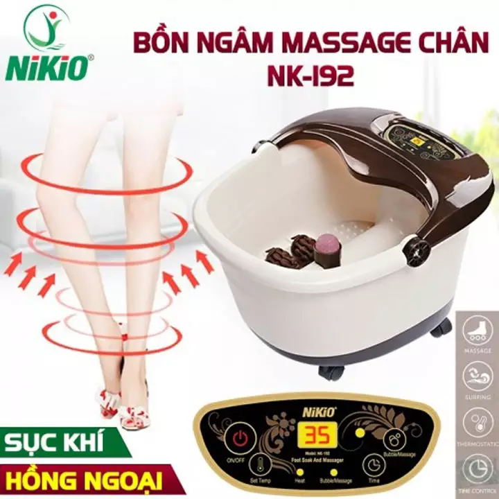 Video video bồn ngâm chân massage nikio nk-192 - cải thiện giấc ngủ, giảm stress, nâng cao sức khỏe