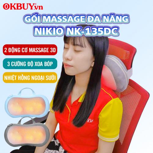 Video Gối massage pin sạc hồng ngoại đa năng Nikio NK-135DC