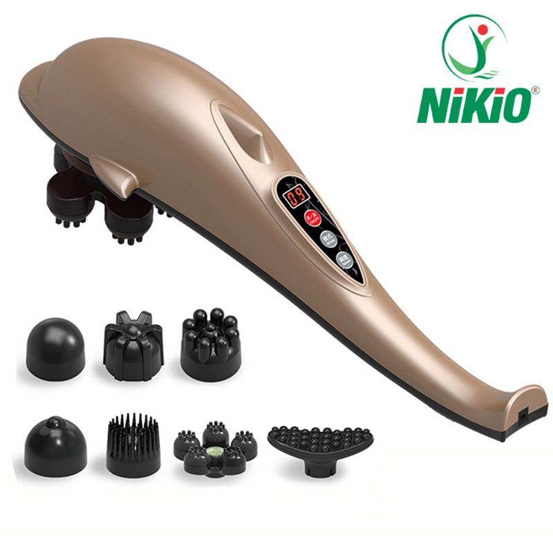 video giới thiệu máy massage cá heo cầm tay pin sạc nikio nk-178 - 7 đầu