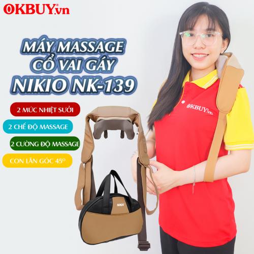 Video Máy massage cổ vai gáy pin sạc Nikio NK-139 - xoa bóp kết hợp chườm nóng